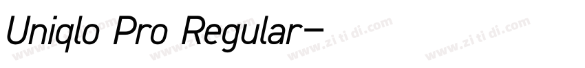 Uniqlo Pro Regular字体转换